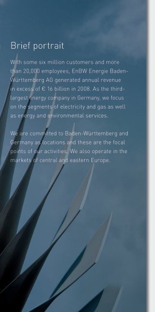 Facts and figures Brief p - EnBW
