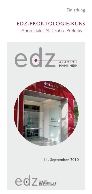 EDZ-PROKTOLOGIE-KURS - Enddarm-Zentrum Mannheim