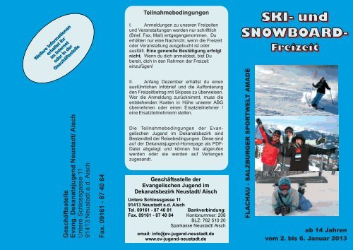 Flyer Skifreizeit 2013 - Evangelische Jugend im Dekanat Neustadt ...