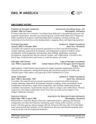 Emil W Angelica Resume - Community Consulting Group