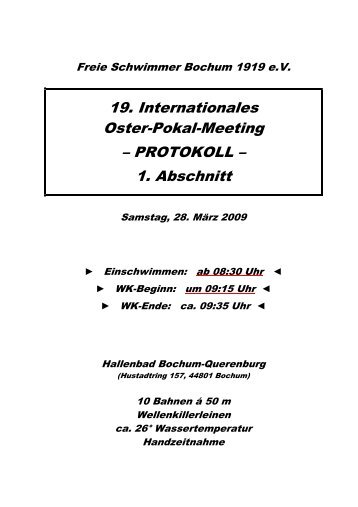 Protokoll - SG SSF Marl-Hüls - Home