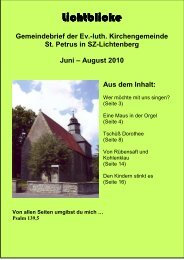Lichtblicke Lichtblicke - St. Petrus in SZ-Lichtenberg