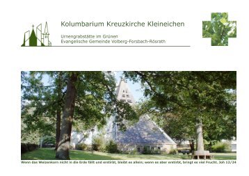 Kolumbarium Kreuzkirche Kleineichen - Evangelische Gemeinde ...