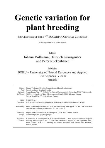 Genetic variation for plant breeding - Eucarpia