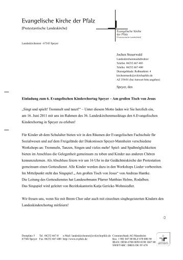 Anschreiben zum Kinderchortag (PDF, 117 KB) - Evangelische ...