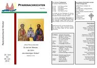 Pfarrnachrichten vom 24. Juni - 08. Juli 2012 - Pastoralverbund Höxter