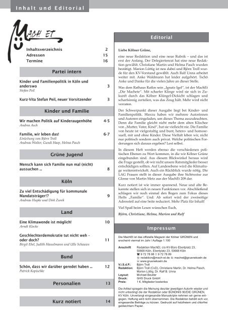 Mach et – Ausgabe 210.indd - Grüne Köln