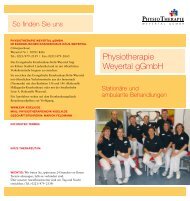 Physiotherapie Weyertal gGmbH - Evangelisches Krankenhaus ...
