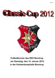 ClassicCup-Heft mit Spielplan - RSV Barntrup von 1911 e.V.
