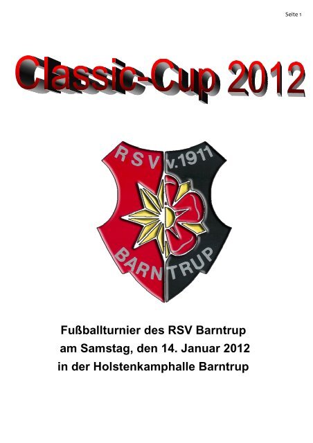 ClassicCup-Heft mit Spielplan - RSV Barntrup von 1911 e.V.