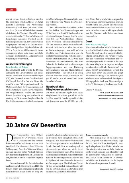 Ausgabe 07/08 2010 • Présentation Wil • Alles zum ... - Schw. StV