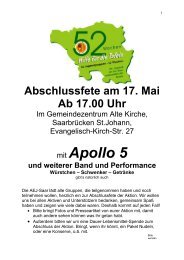 mit Apollo 5 - Evangelische Kirche im Saarland