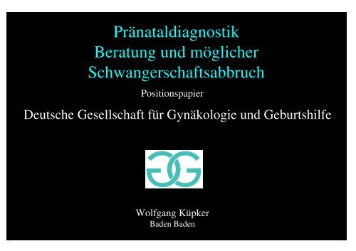 Pränataldiagnostik Beratung und möglicher ...