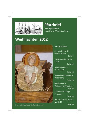 Pfarrbrief Weihnachten 2012