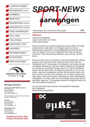 1 Editorial - TV Aarwangen