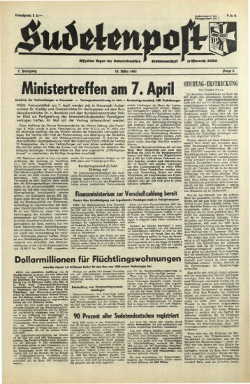 Ministertreffen am 7. April - Sudetenpost