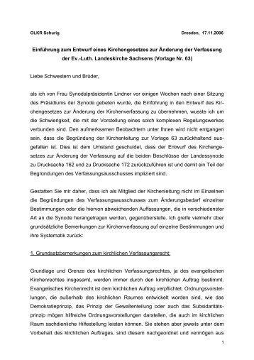 Vortrag OLKR Klaus Schurig - Evangelisch-Lutherische ...