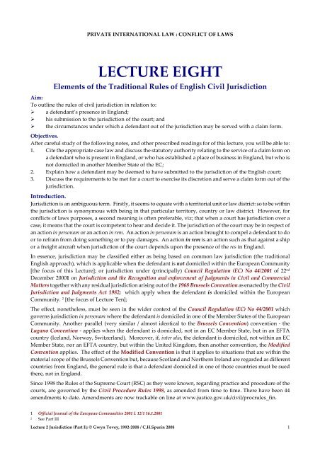 A 08 Lecture Eight Private International Law Nadr