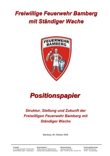 Positionspapier - Feuerwehr Bamberg