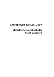 BAMBERGER ZAHLEN 2007 - Stadtplanungsamt - Bamberg