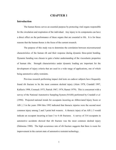 Microstructural And Mechanical Properties Of Human Ribs Joseph