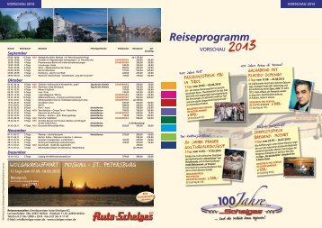 Reiseprogramm - Auto Schelges