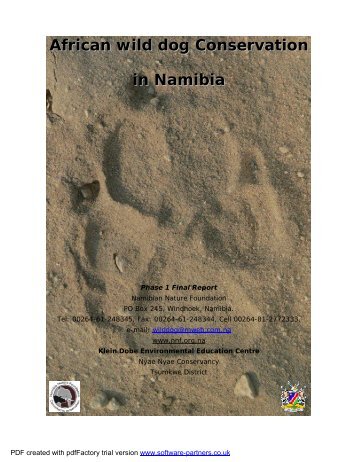 Wild Dog Project Phase 1 Final Report 1.1 - Namibia Nature ...