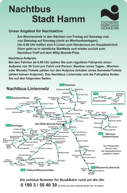 Nachtbus Stadt Hamm - Stadtwerke Hamm GmbH