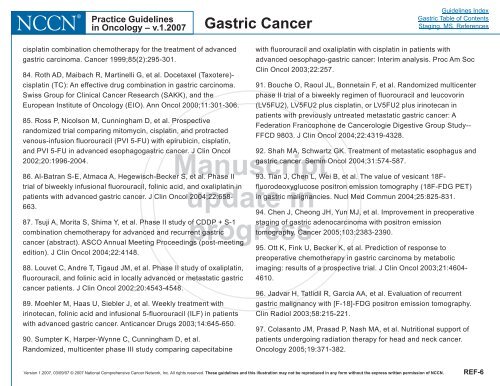 Practice Guidelines in Oncology - Gastric Cancer