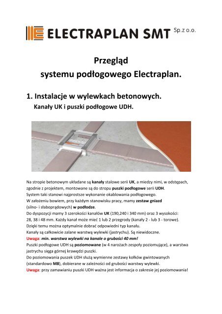 Przegląd systemu podłogowego Electraplan.