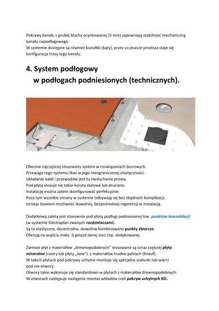 Przegląd systemu podłogowego Electraplan.