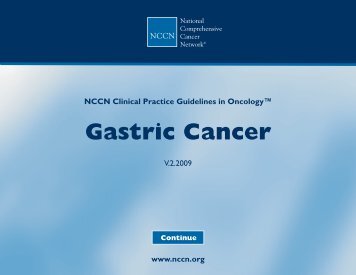 Practice Guidelines in Oncology - Gastric Cancer