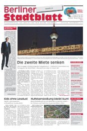 Die zweite Miete senken - Berliner Stadtblatt
