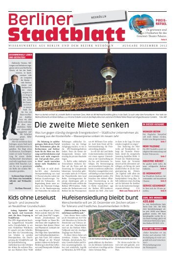 Die zweite Miete senken - Berliner Stadtblatt