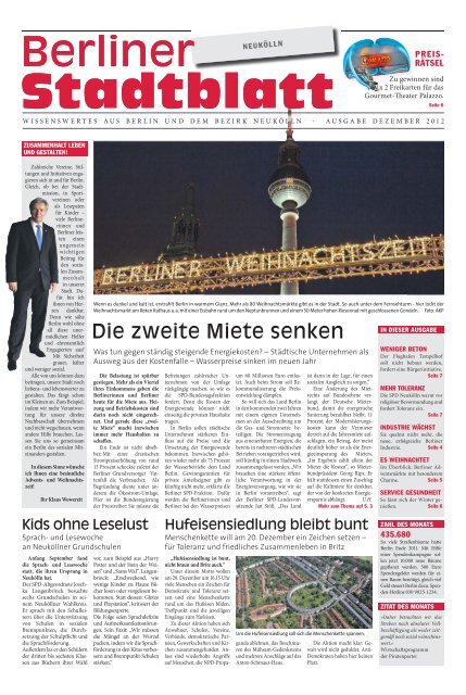 Die zweite Miete senken - Berliner Stadtblatt