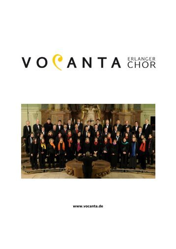 Information Erlanger Chor Vocanta - Kammerchor Erlanger Grillen