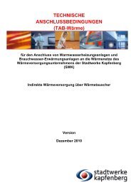 Technische Anschlußbedingungen ... - Stadtwerke Kapfenberg GmbH