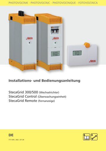 Installations- und Bedienungsanleitung StecaGrid 300/500 ... - Receg