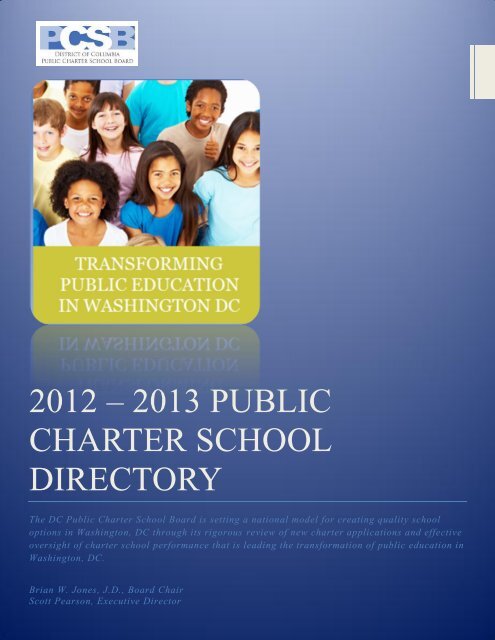 2012 – 2013 PUBLIC CHARTER SCHOOL DIRECTORY