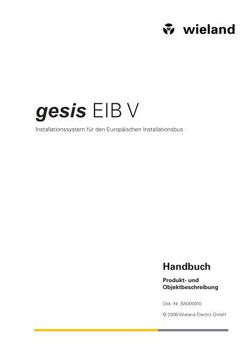 gesis EIB V Handbuch deu.indd - Wieland Electric