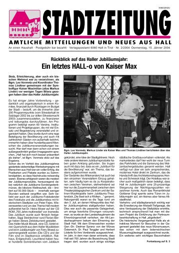 Ein letztes HALL-o von Kaiser Max - in Hall in Tirol
