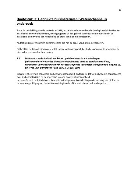 WHITE PAPER Legionellabacteriën in drinkwaterinstallaties De ...