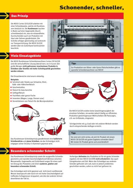 Rundmesser-Schneidemaschinen Cortex CB SLICER Schonender