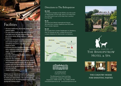 shooting parties brochure - Bishopstrow House