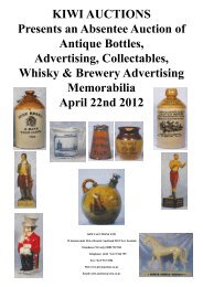 KIWI AUCTIONS Presents an Absentee Auction of Antique Bottles ...