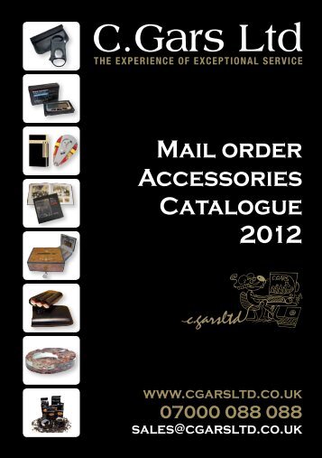 Mail order Accessories Catalogue 2012 - Humidors Online