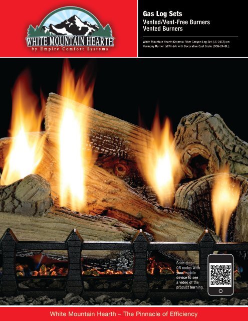 Gas Log Sets Brochure (PDF) - White Mountain Hearth