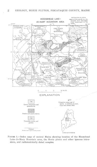 Geology Of The Moxie Pluton In The Moosehead