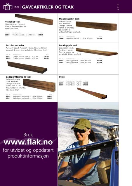 gaveartikler og teak - Flak