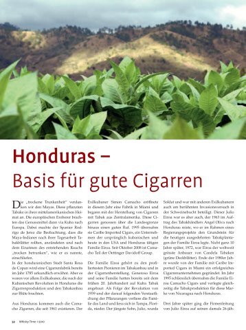 Honduras – Basis für gute Cigarren - Camacho Cigars